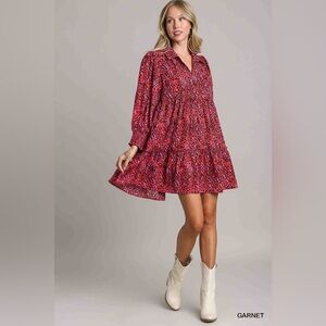 EASEL LEOPARD/ANIMAL PRINTED PLUS DRESS NWT